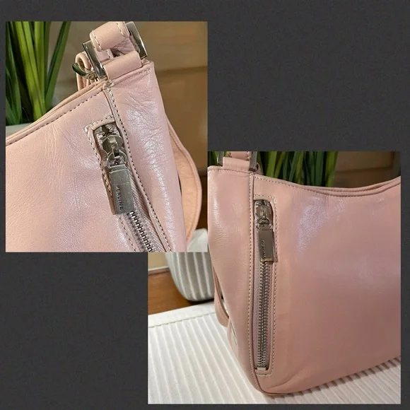 Perlina New York Pink Leather Shoulder Bag - Picture 13 of 16